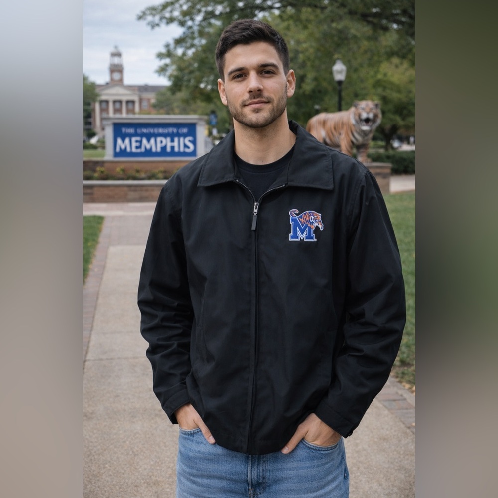 Port Authority Black Zip-Up Jacket with Embroidered Logo